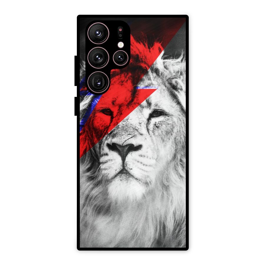 Fearless Lion Metal Back Case for Galaxy S22 Ultra 5G