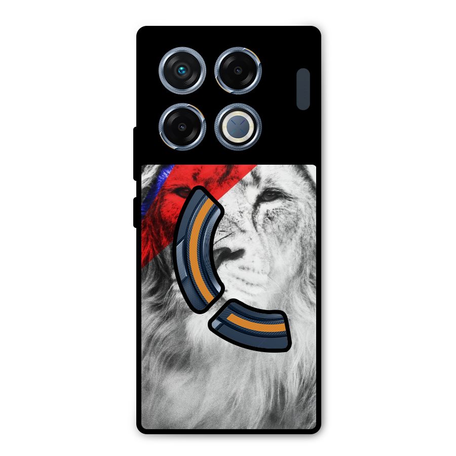 Fearless Lion Metal Back Case for Infinix GT 20 Pro