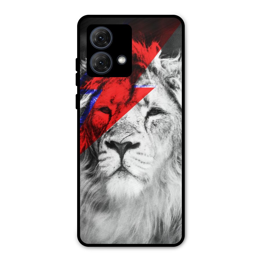 Fearless Lion Metal Back Case for Moto G84