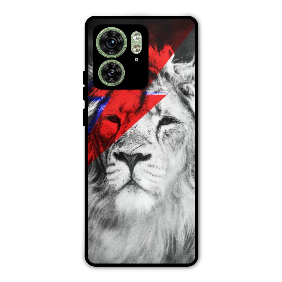 Fearless Lion Metal Back Case for Motorola Edge 40 5G