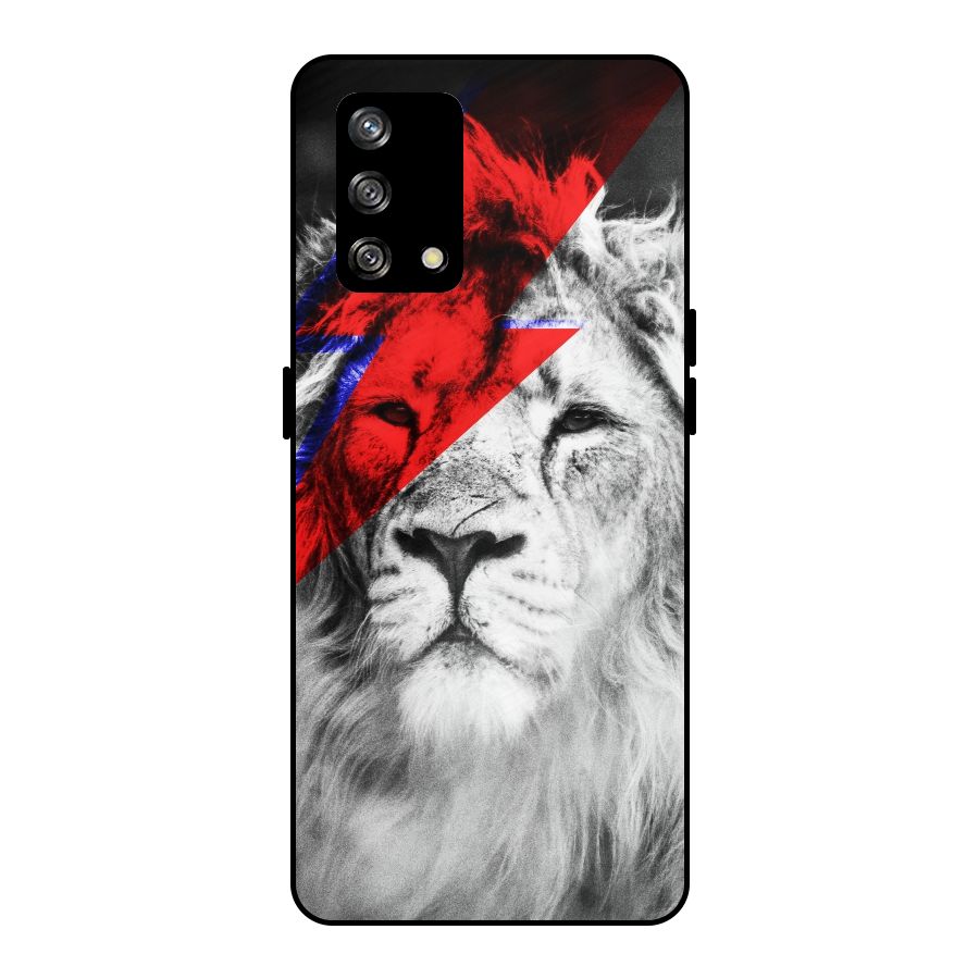 Fearless Lion Metal Back Case for Oppo F19