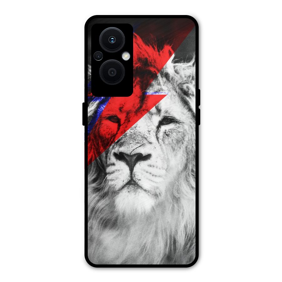 Fearless Lion Metal Back Case for Oppo F21s Pro 5G