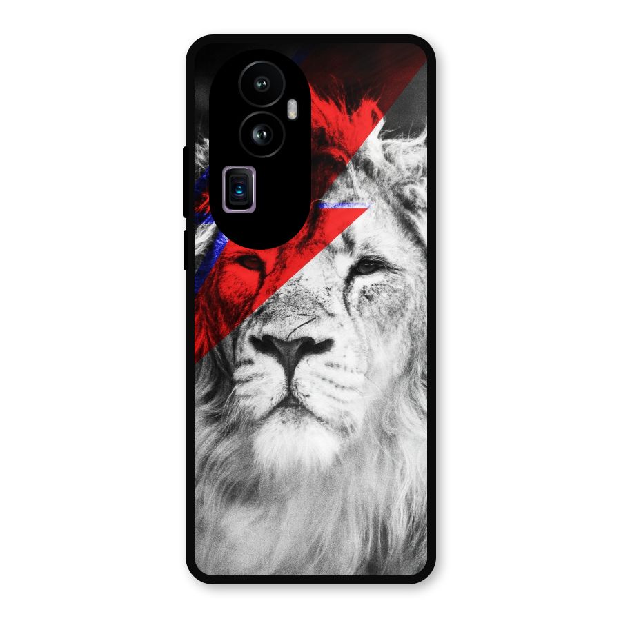 Fearless Lion Metal Back Case for Oppo Reno10 Pro Plus