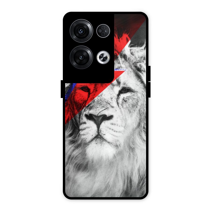 Fearless Lion Metal Back Case for Oppo Reno8 Pro 5G