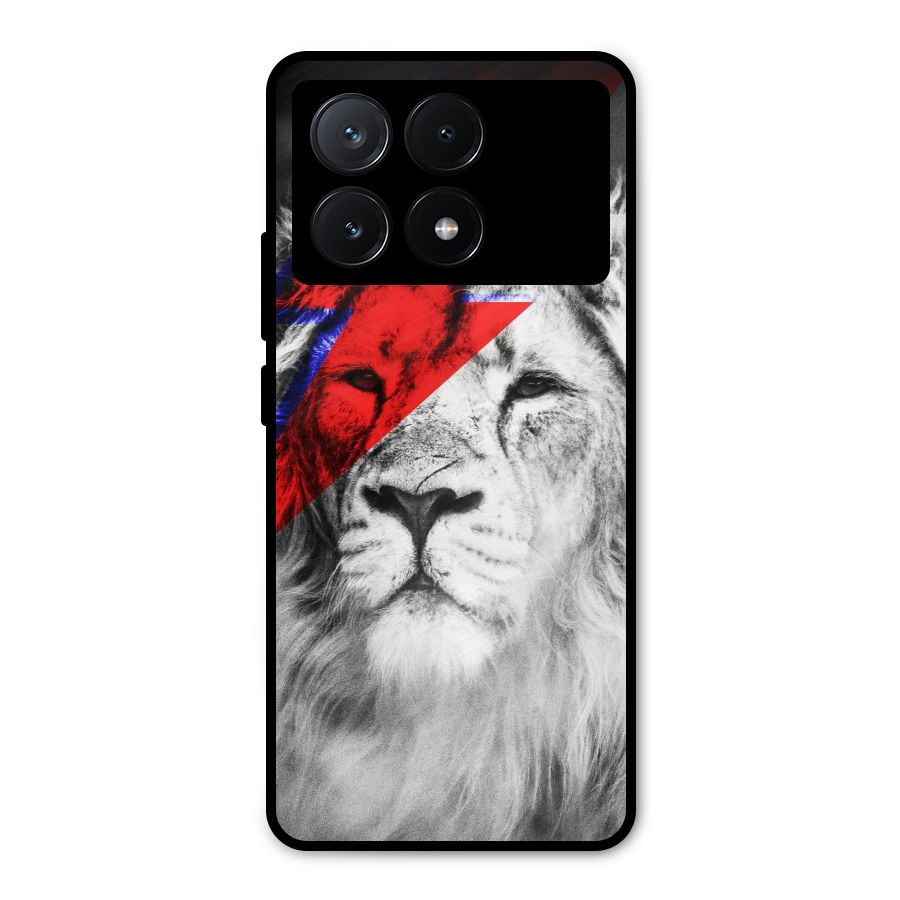 Fearless Lion Metal Back Case for Poco X6 Pro