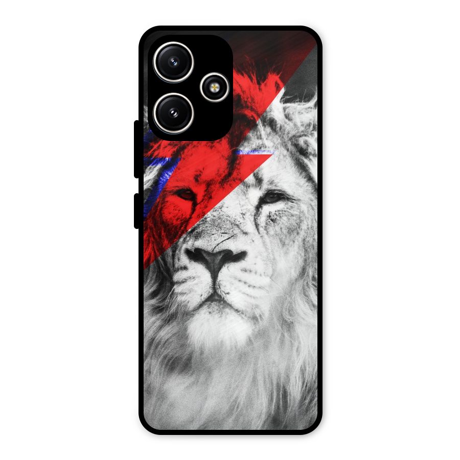 Fearless Lion Metal Back Case for Redmi 12 5G