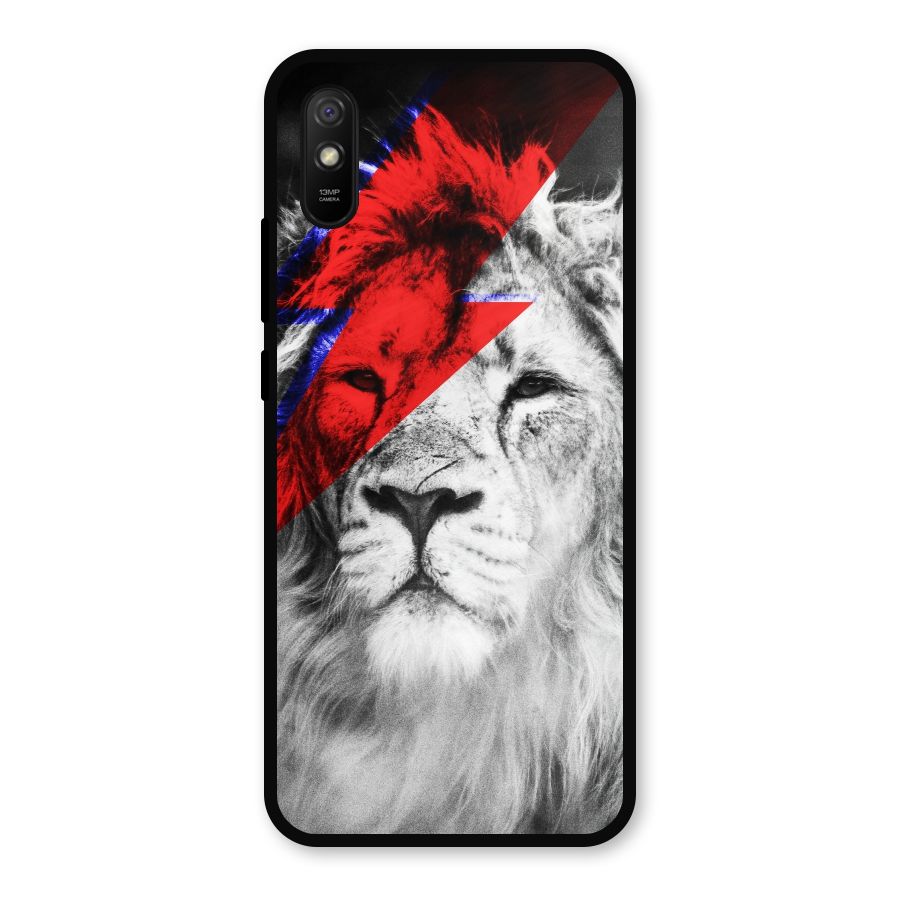 Fearless Lion Metal Back Case for Redmi 9i