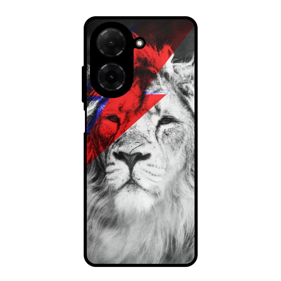 Fearless Lion Metal Back Case for Redmi A5 4G
