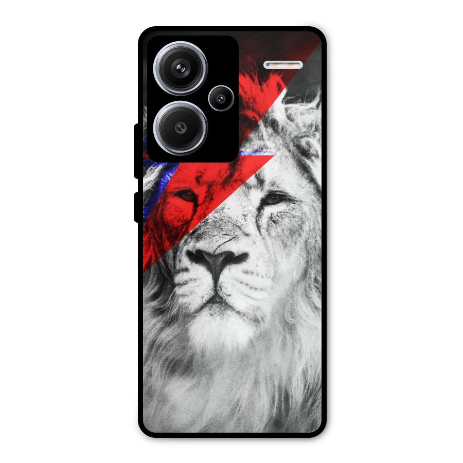 Fearless Lion Metal Back Case for Redmi Note 13 Pro Plus