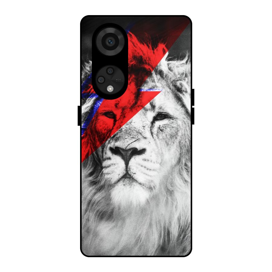 Fearless Lion Metal Back Case for Reno8 T 5G