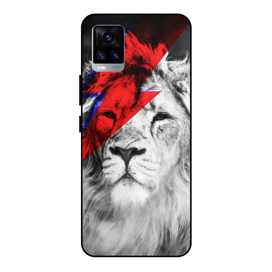 Fearless Lion Metal Back Case for Vivo V20 2021