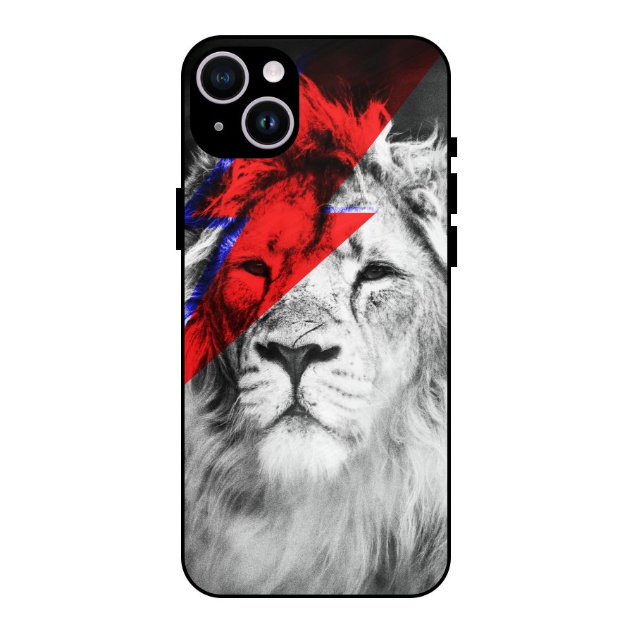 Fearless Lion Metal Back Case for iPhone 14 Plus