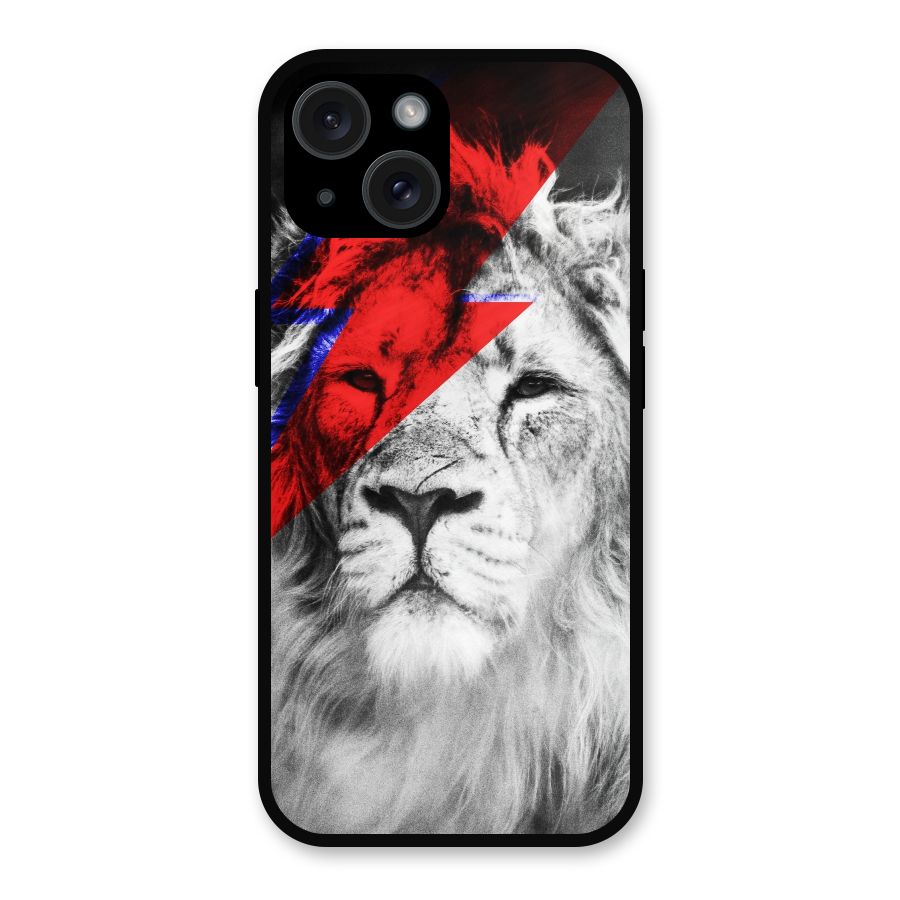 Fearless Lion Metal Back Case for iPhone 15