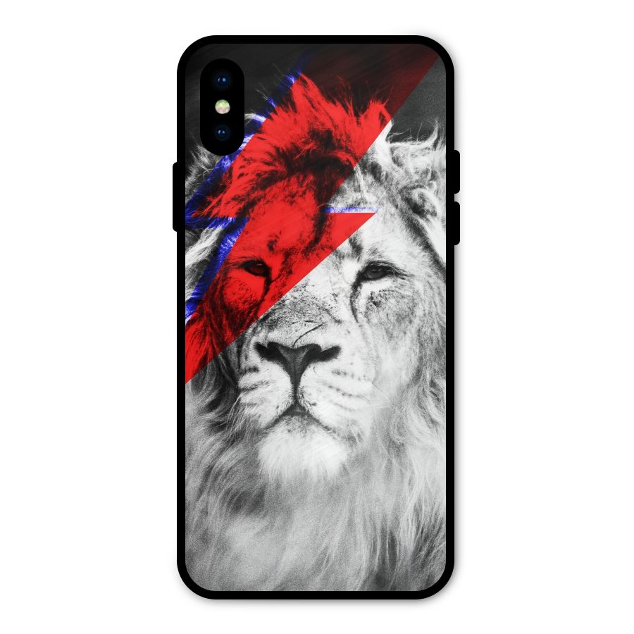 Fearless Lion Metal Back Case for iPhone XS