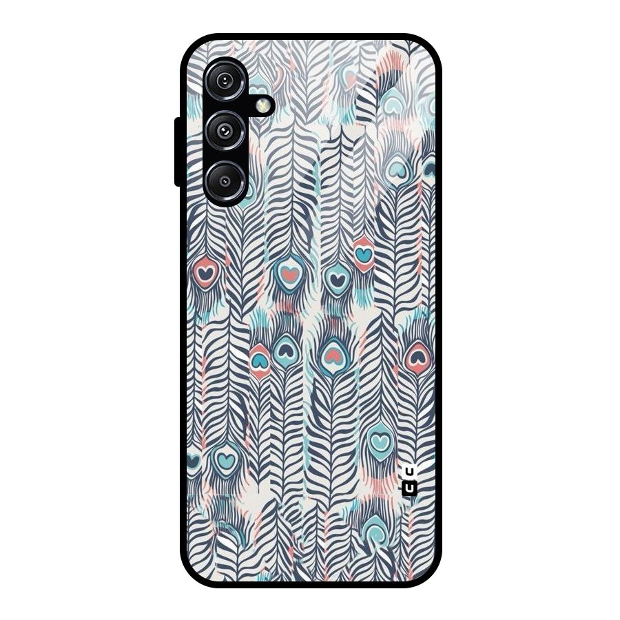 Feather Art Glass Back Case for Galaxy M34 5G