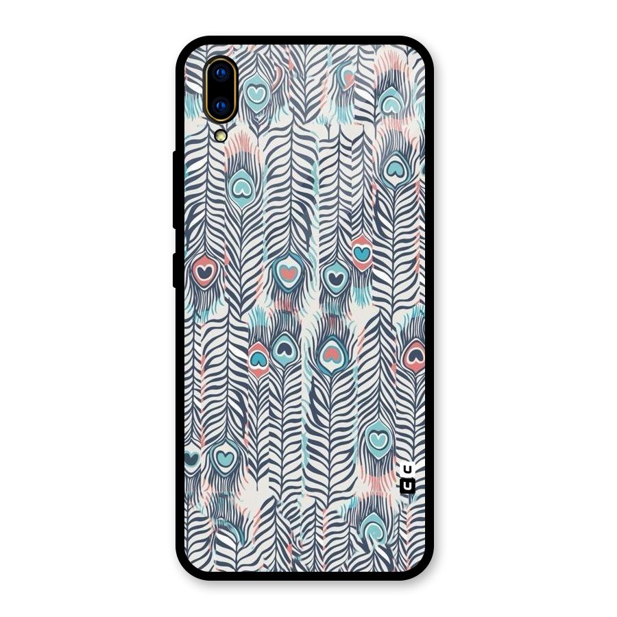 Feather Art Glass Back Case for Vivo V11 Pro