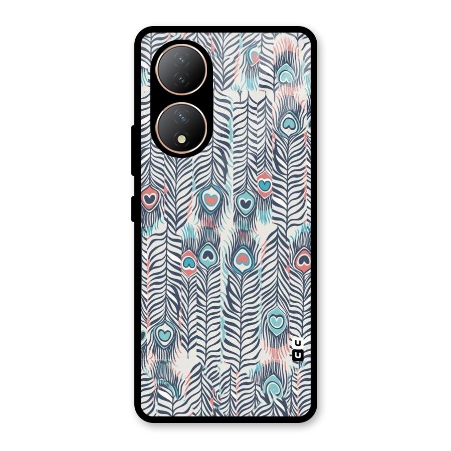 Feather Art Glass Back Case for Vivo Y100