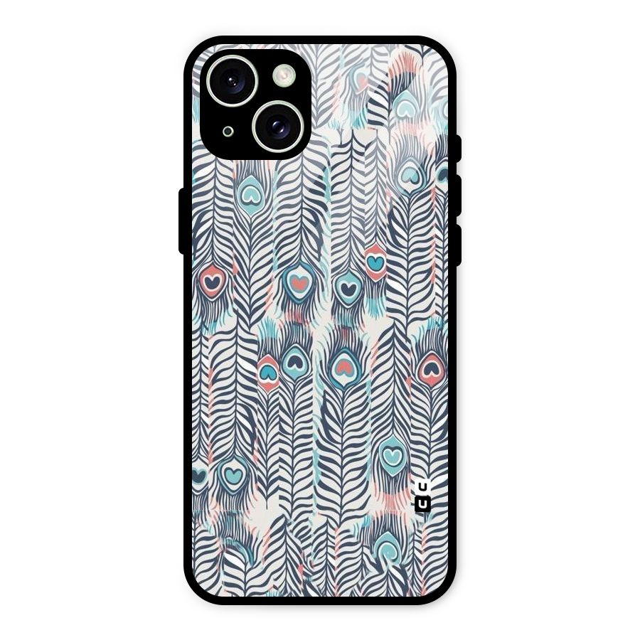 Feather Art Glass Back Case for iPhone 15 Plus