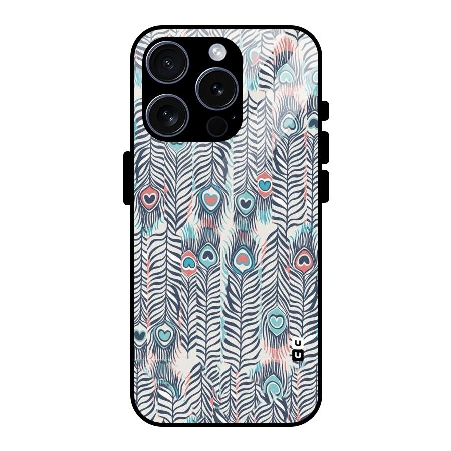 Feather Art Glass Back Case for iPhone 15 Pro