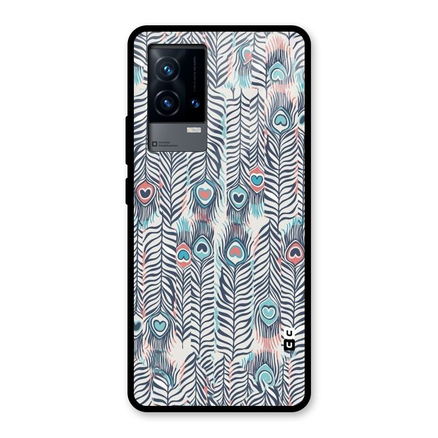Feather Art Glass Back Case for iQOO 9 5G
