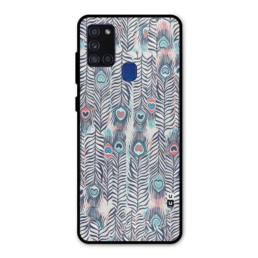 Feather Art Metal Back Case for Galaxy A21s