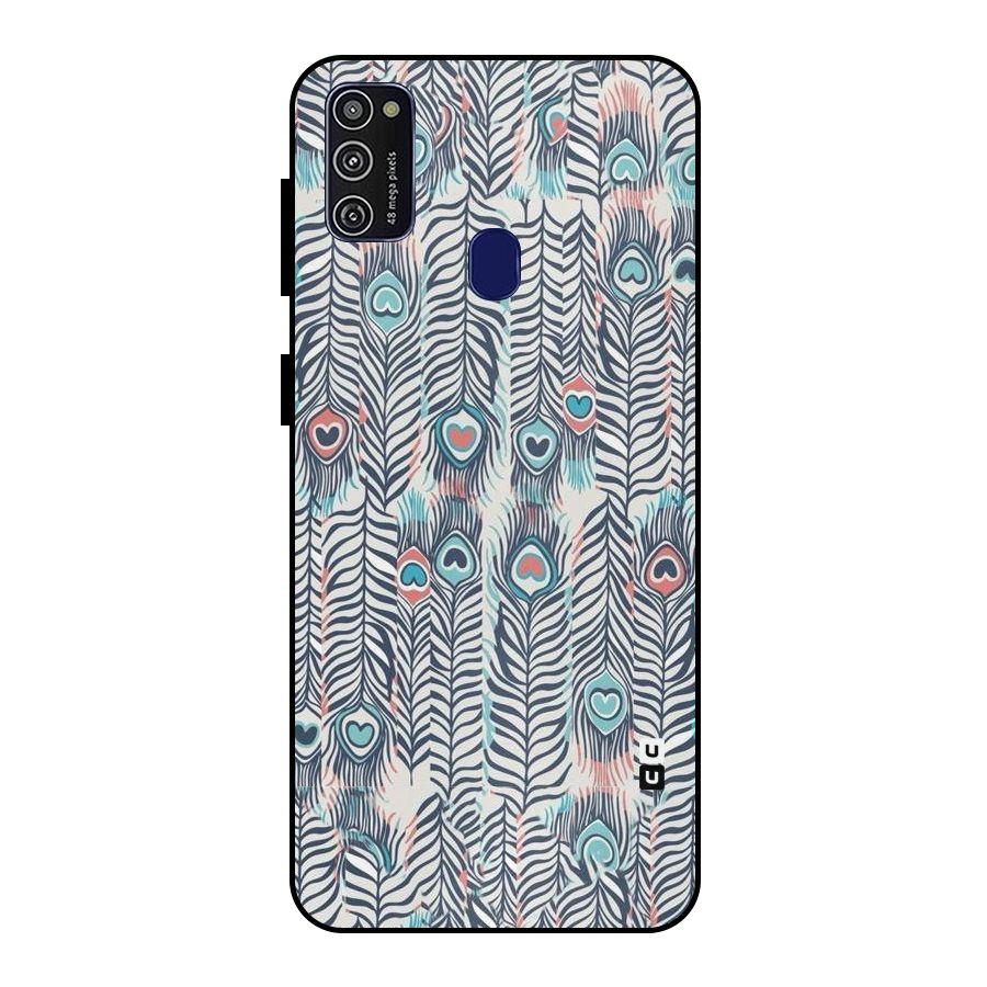 Feather Art Metal Back Case for Galaxy M21
