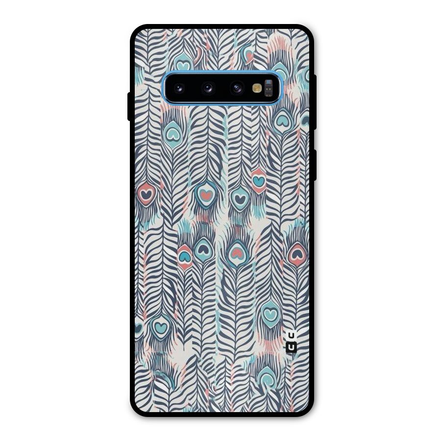 Feather Art Metal Back Case for Galaxy S10