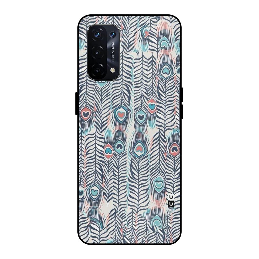 Feather Art Metal Back Case for Oppo A74 5G