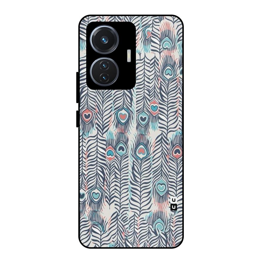 Feather Art Metal Back Case for Vivo T1 44W
