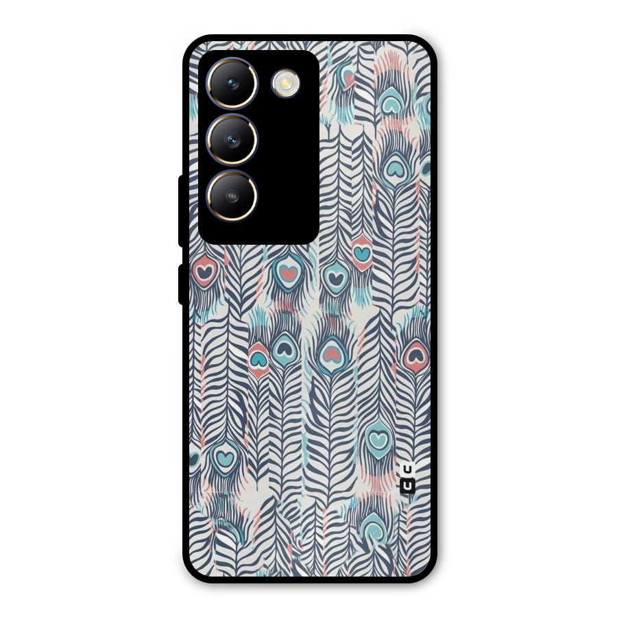 Feather Art Metal Back Case for Vivo T3 5G