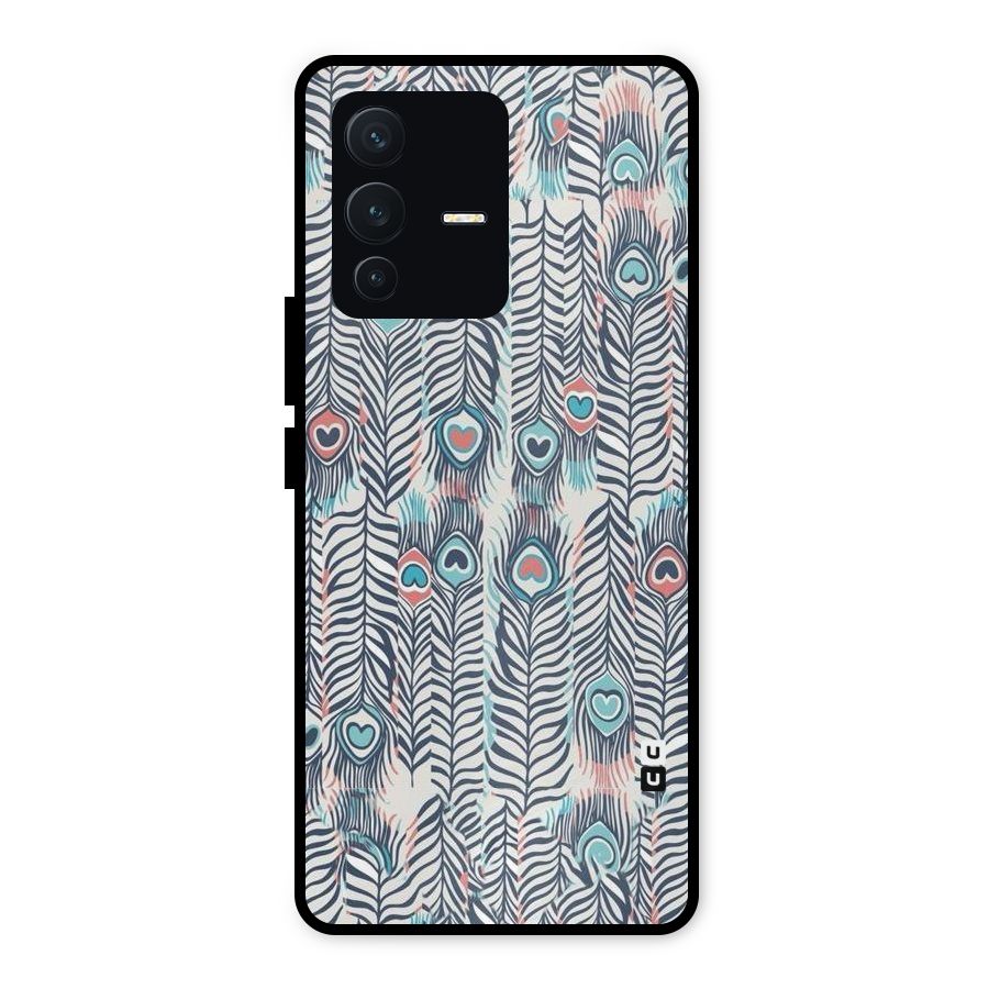 Feather Art Metal Back Case for Vivo V23 5G