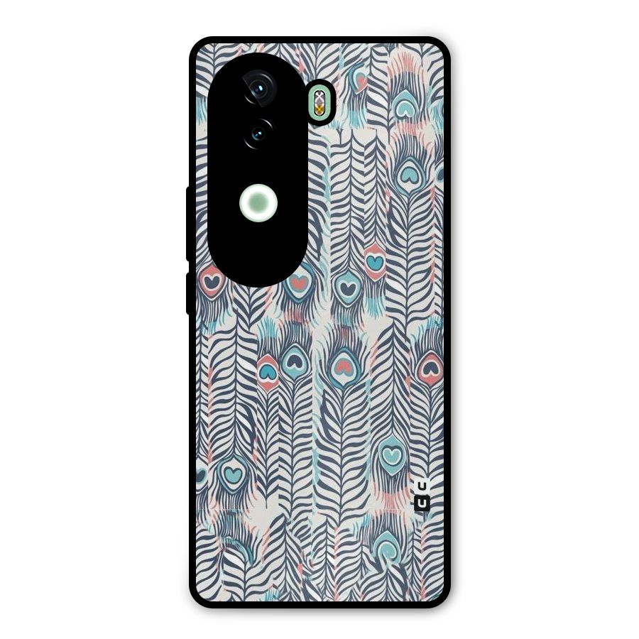 Feather Art Metal Back Case for Vivo V40e