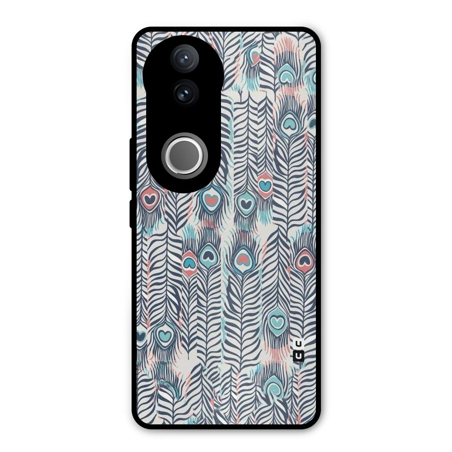Feather Art Metal Back Case for Vivo V50e