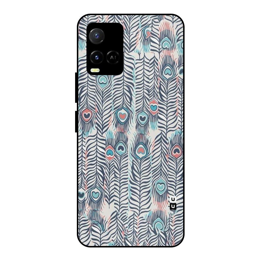 Feather Art Metal Back Case for Vivo Y21 2021