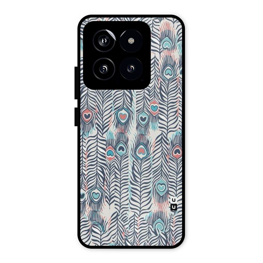Feather Art Metal Back Case for Xiaomi 14