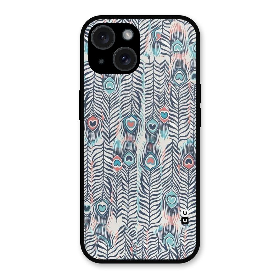 Feather Art Metal Back Case for iPhone 15