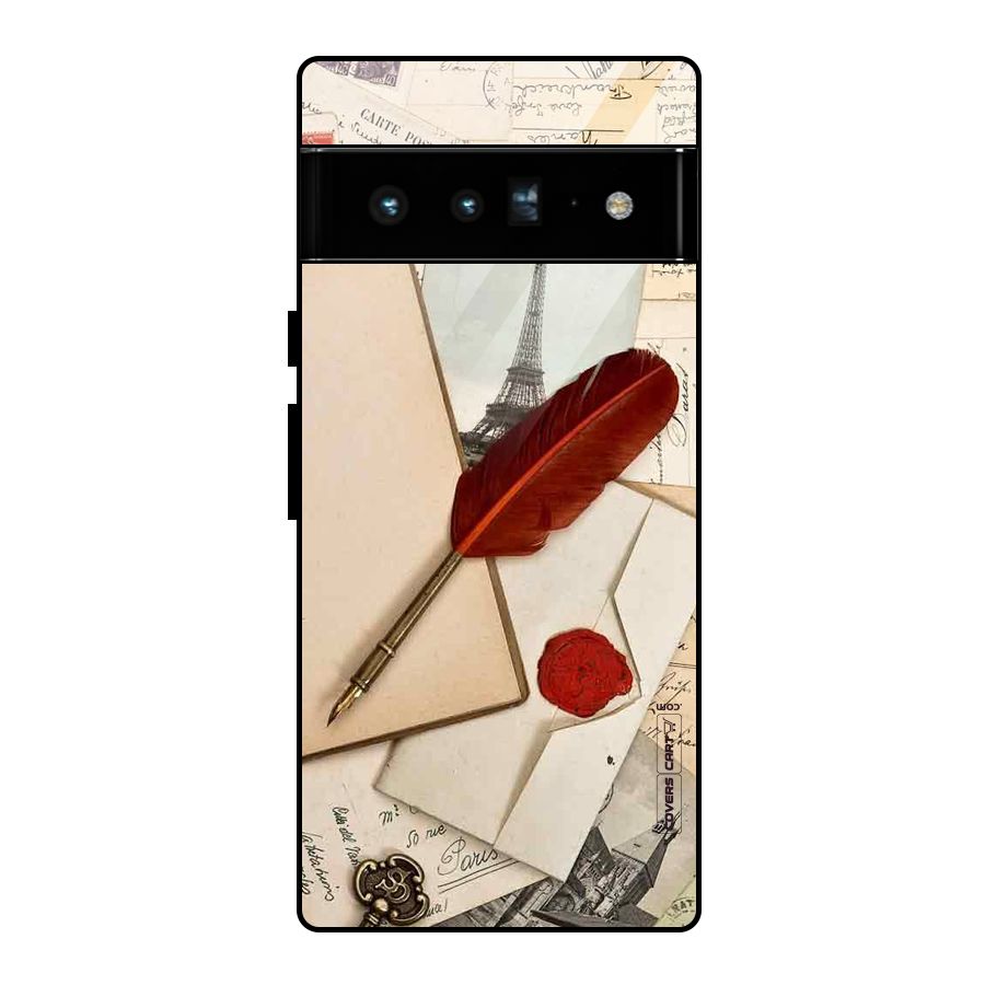 Feather Beauty Glass Back Case for Google Pixel 6 Pro