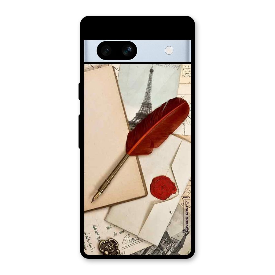 Feather Beauty Glass Back Case for Google Pixel 7a