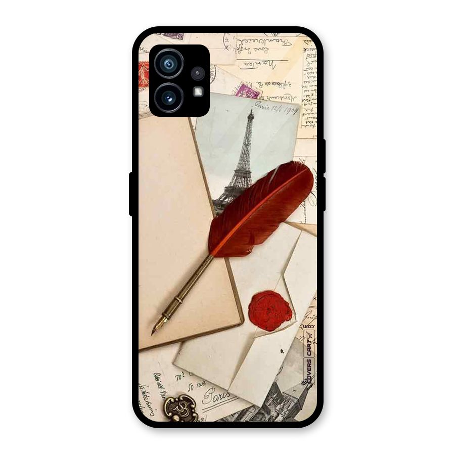 Feather Beauty Glass Back Case for Nothing Phone 1