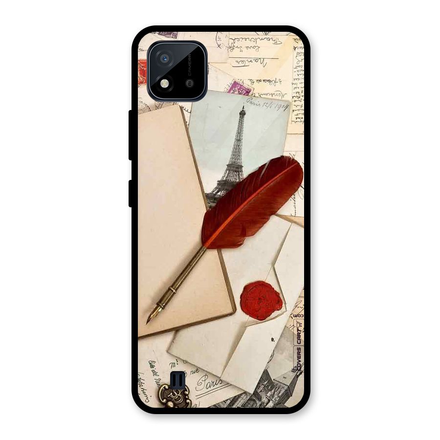 Feather Beauty Glass Back Case for Realme C11 2021