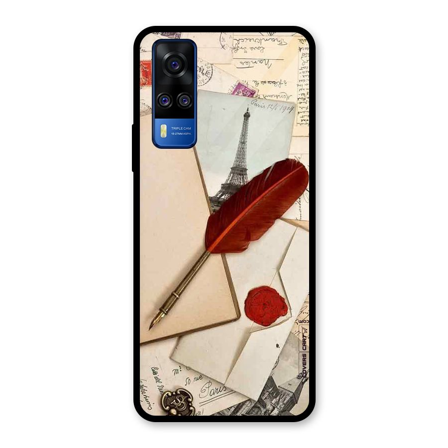 Feather Beauty Glass Back Case for Vivo Y31