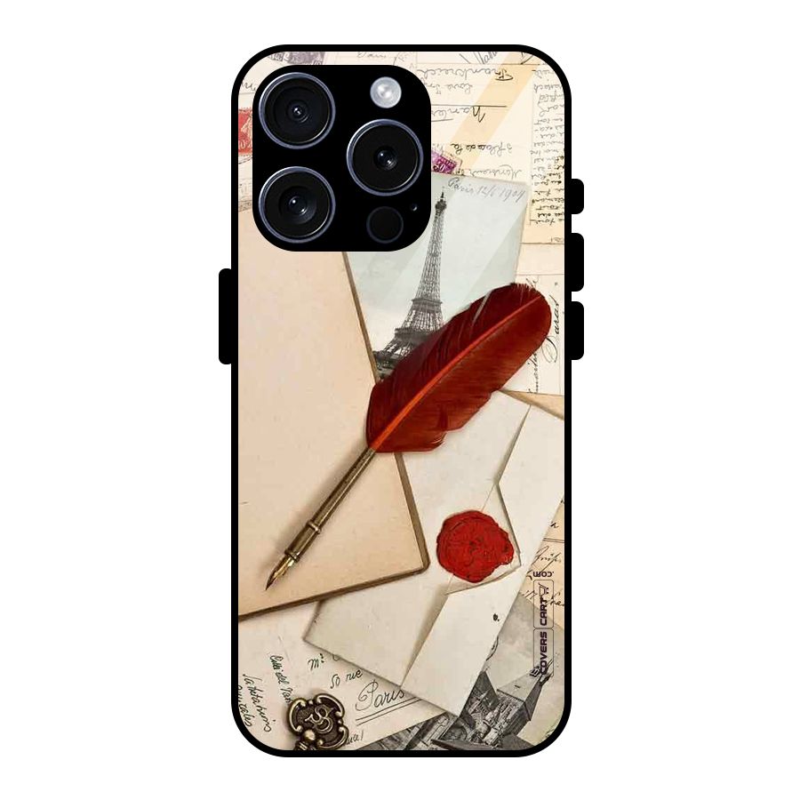 Feather Beauty Glass Back Case for iPhone 15 Pro