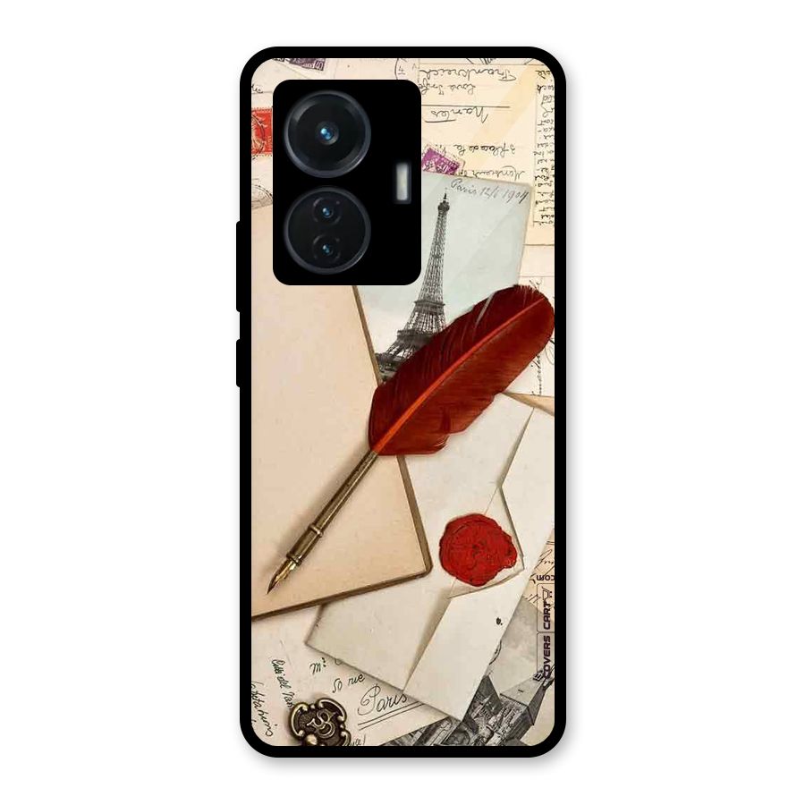 Feather Beauty Glass Back Case for iQOO Z6 44W