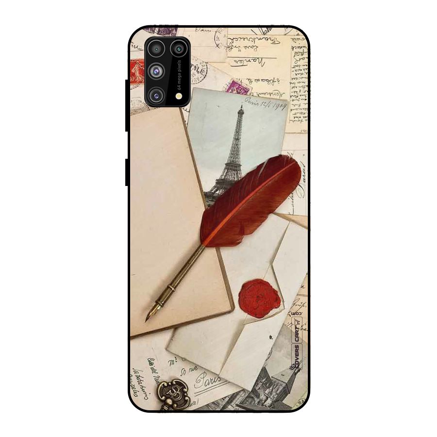 Feather Beauty Metal Back Case for Galaxy F41