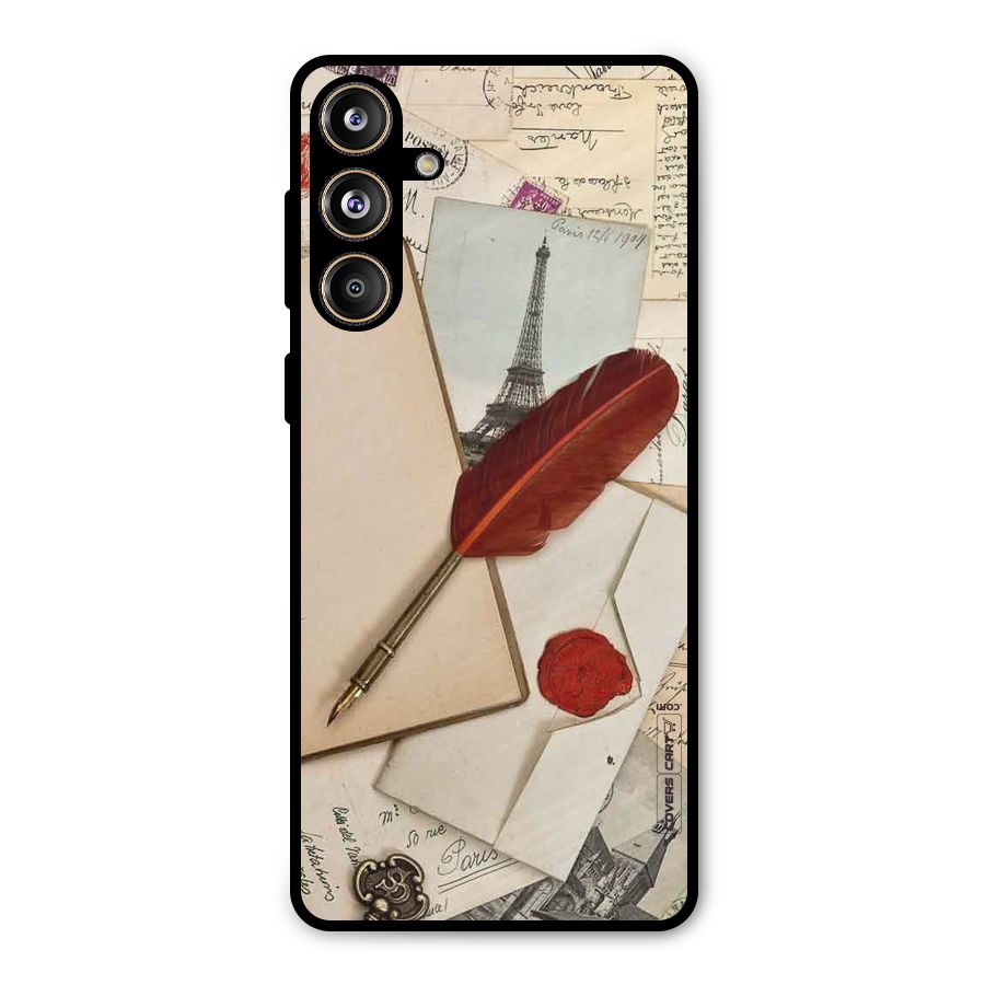 Feather Beauty Metal Back Case for Galaxy F55