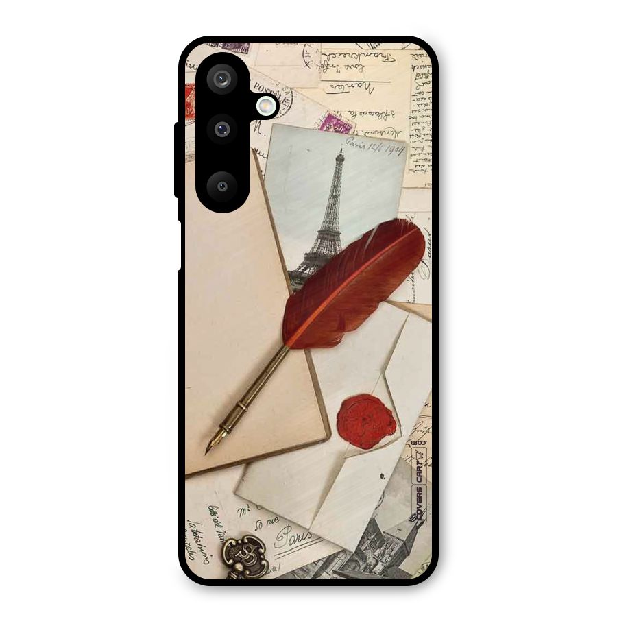Feather Beauty Metal Back Case for Galaxy M16