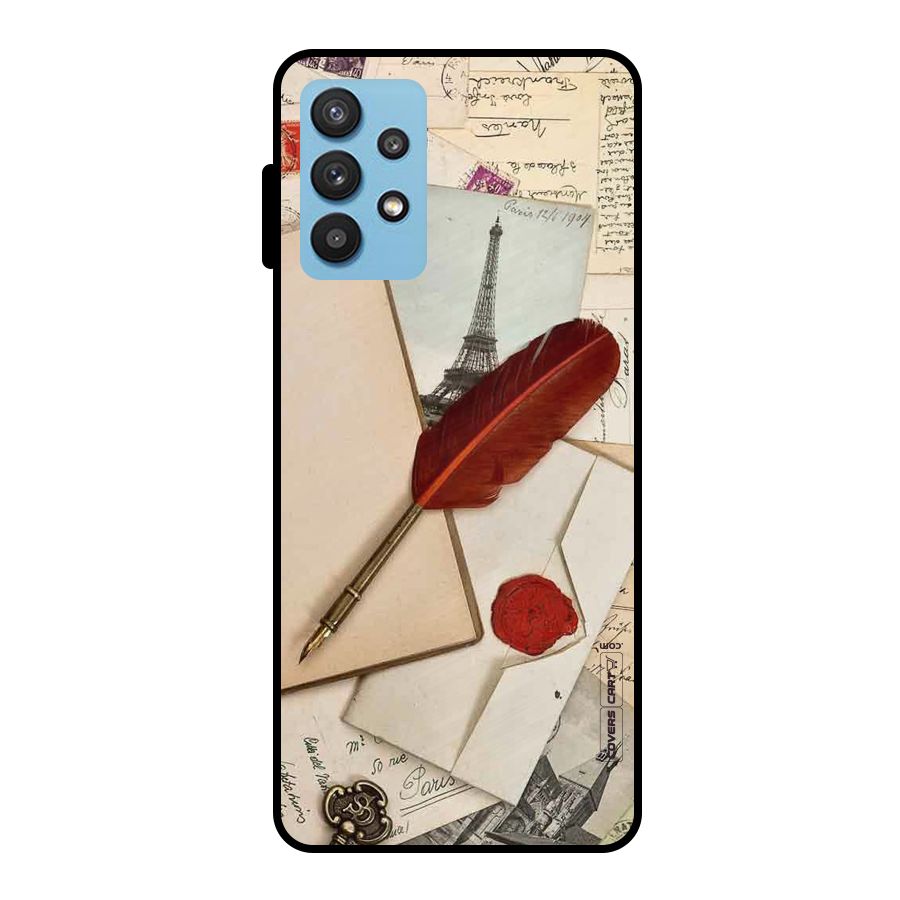 Feather Beauty Metal Back Case for Galaxy M32 5G