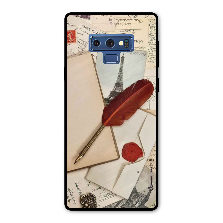 Feather Beauty Metal Back Case for Galaxy Note 9
