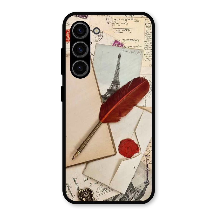 Feather Beauty Metal Back Case for Galaxy S23