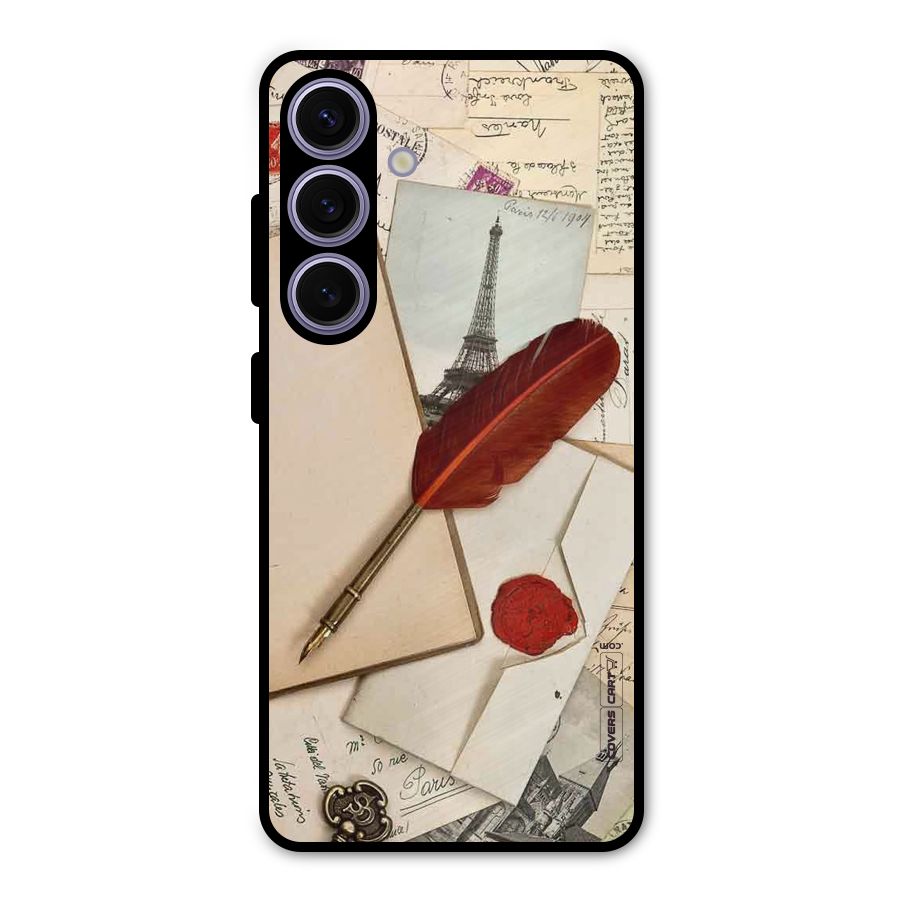 Feather Beauty Metal Back Case for Galaxy S24